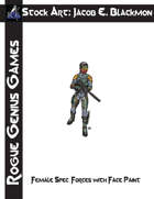 Stock Art: Blackmon Female Special Forces with Face Paint