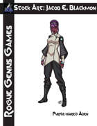 Stock Art: Blackmon Purple-haired Alien