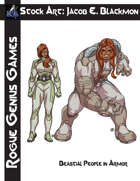 Stock Art: Blackmon Bestial Aliens in Armor
