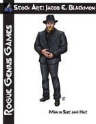 Stock Art: Blackmon Man in Suit and Hat