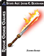 Stock Art: Blackmon flaming Sword