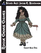 Stock Art: Blackmon Creepy Blue Doll