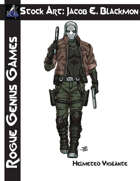 Stock Art: Blackmon Helmeted Vigilante