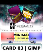 Card 03 - Minimal (Future Age) Gimp | Card Design Template for Prototyping |