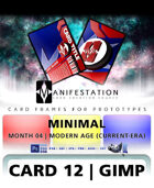 Card 12 - Minimal (Modern Age) Gimp | Card Design Template for Prototyping |