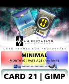 Card 21 - Minimal (Past Age) Gimp | Card Game Design Template for Play-testing