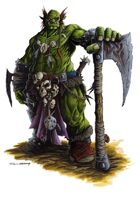 RPG Fantasy Character, Male, Orc Barbarian