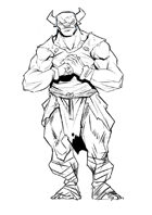 RPG Fantasy Character, Male, Minotaur Monk