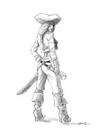 RPG Fantasy Character, Female, Human Captain