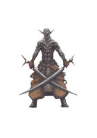 RPG Fantasy Character, Male, Dark Elf Warrior