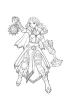 RPG Fantasy Character, Female, Human Cleric L