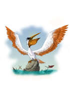 RPG Fantasy Creature, sea monsterhuge pelican