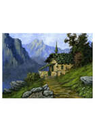 RPG Fantasy environment, mountain refuge