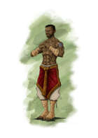 RPG Fantasy Character, Male, human monk