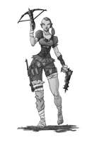 RPG Fantasy Character Female elf ranger warrior