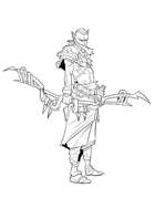 RPG Fantasy Character male elf ranger warrior