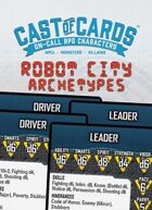 Cast of Cards: Robot City Archetypes (Sci Fi)