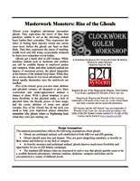 Masterwork Monsters: Rise of the Ghouls