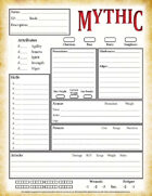 Mythic: Character Sheet