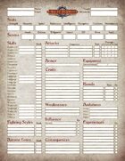 Age of Ambition: Character Sheets & Lifepath Sheets