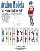 Avalon Models, “A” Frame Civilians Set 1