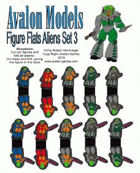 Avalon Models, Figure Flat Aliens Set 3