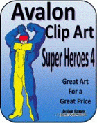 Avalon Clip Art, Super Heroes 4