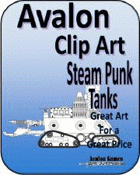 Avalon Clip Art, Steam Punk Tanks