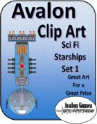 Avalon Clip Art, Starships Set 1