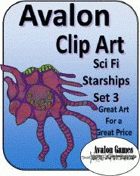 Avalon Clip Art, Starships 3