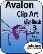 Avalon Clip Art, Alien Beasts 3