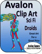 Avalon Clip Art, Sci-Fi Droids