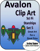 Avalon Clip Art, Starships Set 5   