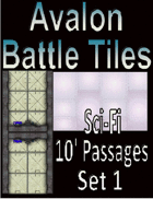 Avalon Battle Tiles, Sci-Fi 10’ Passages, Set 1 Style 1