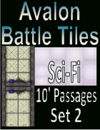 Avalon Battle Tiles, Sci-Fi 10’ Passages, Set 2 Style 1