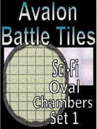 Avalon Battle Tiles, Sci-Fi Oval Chamber Set 1
