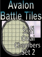 Avalon Battle Tiles, Sci-Fi Oval Chamber, Set 2