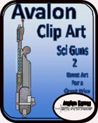 Avalon Clip Art, Sci-Fi Guns #2