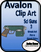 Avalon Clip Art, Sci-Fi Guns #3