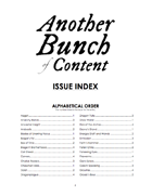 Another Bunch of Content Issue Index
