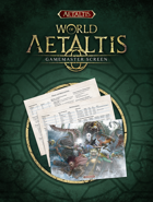 World of Aetaltis: Gamemaster's Screen
