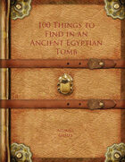 100 Things to Find in an Ancient Egyptian Tomb