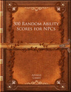 300 Random Ability Scores for NPCs