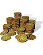 Colour Filler Art - Gold Coin Stacks