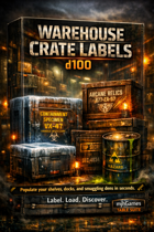 The Warehouse Crate Labels d100 - PDF VERSION