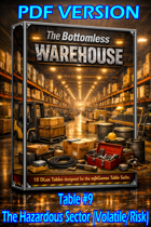 The MTS Bottomless Warehouse Table #9 - d100 DLux - PDF VERSION