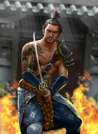 Thunderegg Stock Art: Blue Samurai Warrior
