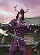 Thunderegg Stock Art: Purple Samurai Warrior