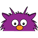 Purple Fuzzy Monster