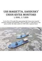 USS Marrietta and Sandusky, 1/600 and 1/1200